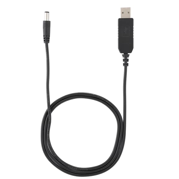 5V til 12V Boost Kabel USB 5,5mm x 2,1mm til Bordlamper Routere Modemmer