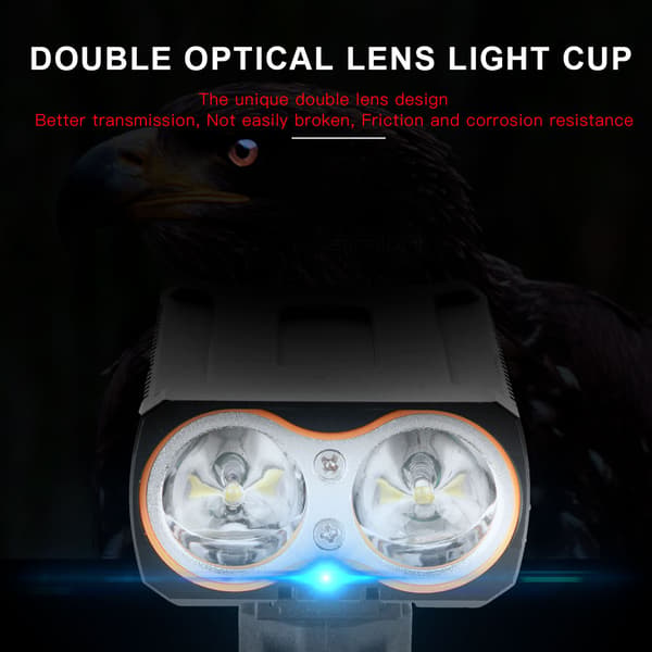 2000lm USB Ladattava LED Pyöränvalo Pyöräily Taskulamppu