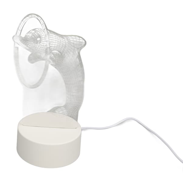 3D Delfin Nattlys USB Skrivebordslampe for Soverom Stue