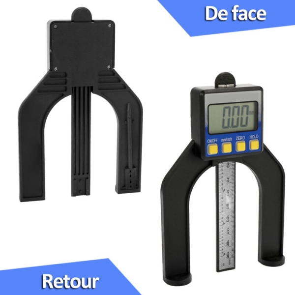 Elektroninen digitaalinen näyttö puuntyöstöpöytä, korkeusmittari, sahanterän kulmamittari