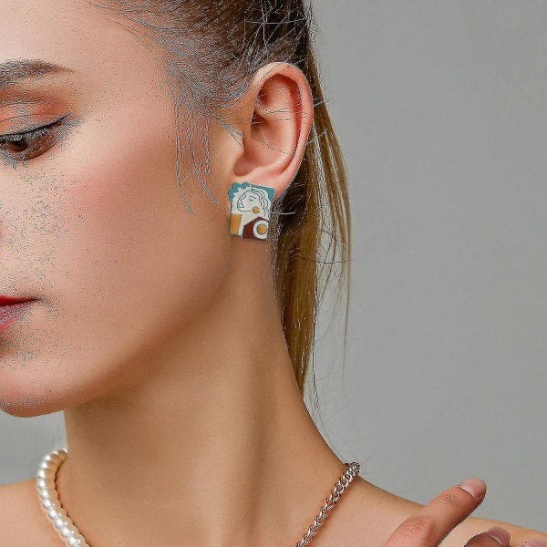 porträtt Örhängen Smycken Akryl örhängen