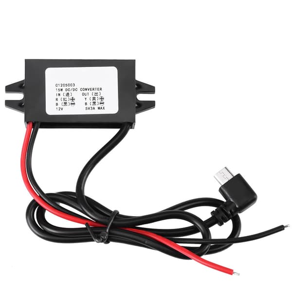 12V til 5V 3A Micro USB Bilstrømadapter Oplader