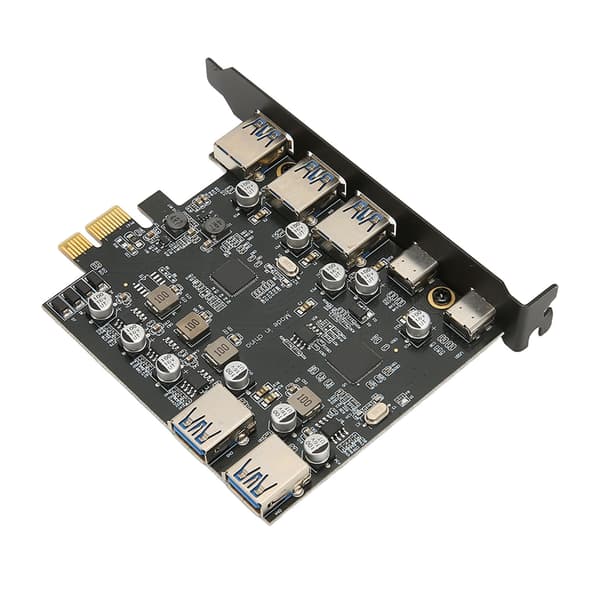 PCI E til USB Udvidelseskort 7 Porte 5Gbps USB PCI Express Kort med 2 Bagerste USB 3.0 Porte til Windows Xp til OS X til Linux