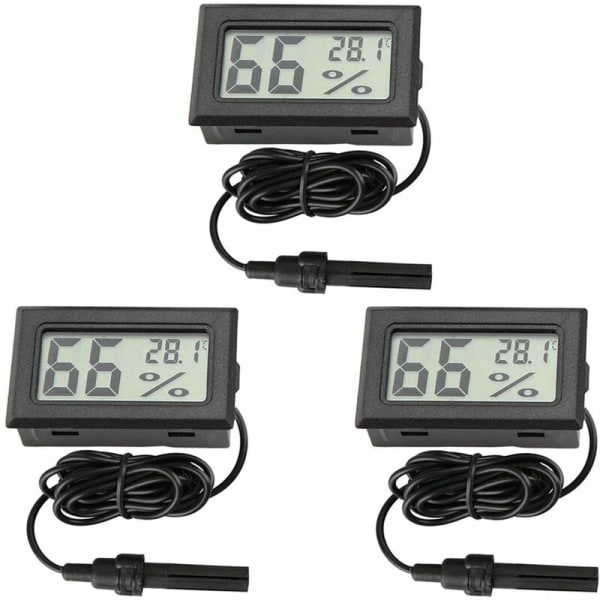 Pakke Mini elektronisk digital temperatur- og luftfugtighedsmåler Indendørsmåler Termometer Hygrometer LCD-skærm Fahrenheit