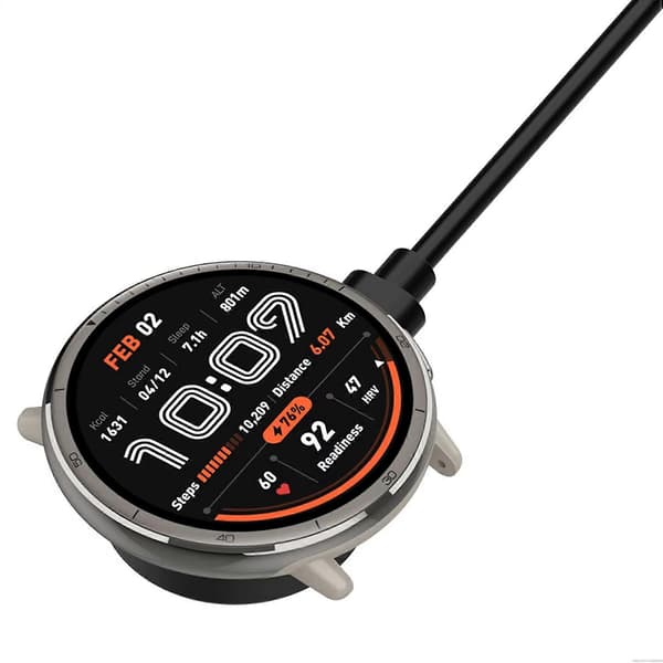 2X Opladeradapter til Amazfit A2437 Active 2/ Bip 6 Bærbar Opladerkabel Dock Kompatibel med Type-C Opladerkabel