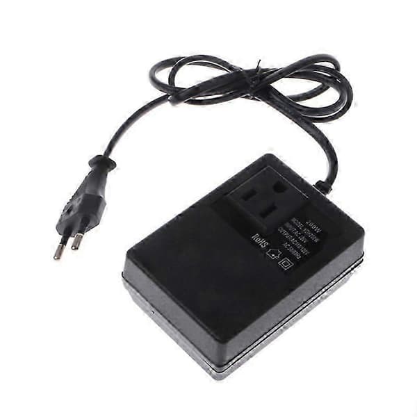 200W AC 220V til 110V Reduserende Transformator Konverter Reise Strøm EU Plugg Adapter - XN Svart
