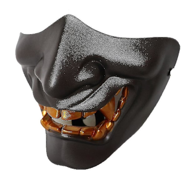 Halloween Prajna Masque Demi Visage Adulte Grimace Devil Resin Tactical Mask