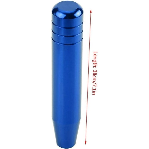 Manuell växelspaksknopp, Universal 18-aluminiumlegering, växelspaksknopp för manuell växelspak (blå)，