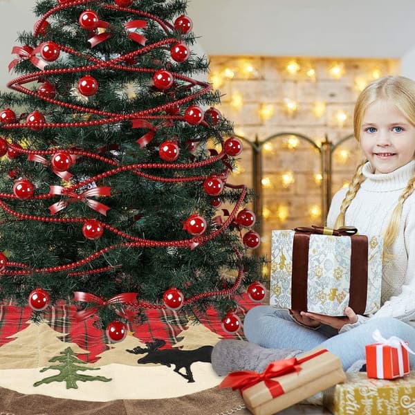 Juletræstæppe, Træfodovertræk, 105cm/41 tommer Juletræer