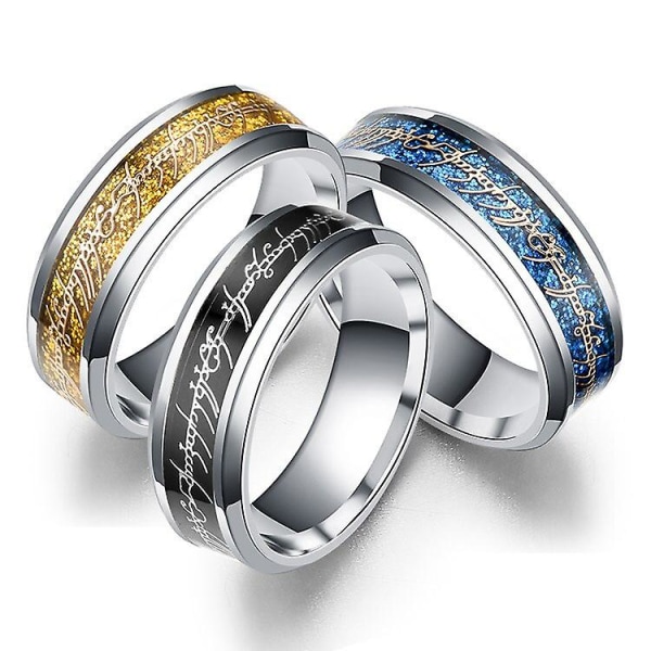 Midi Ringar Tungsten One Ring Of Power Guld Blå The Movie Of Ring För Kvinnor Män Lovers Smycken Ringar Blue