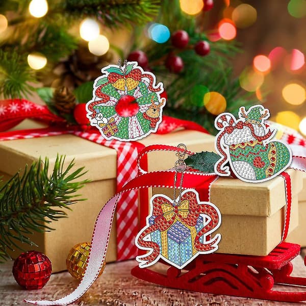 Jul 5D Diamantmålning Adventskalender 24 Dagar Nedräkning Blind Box Leksaker