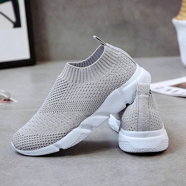 Naisten mesh Hengittävät urheilulenkkarit Litteät kengät Grey 41