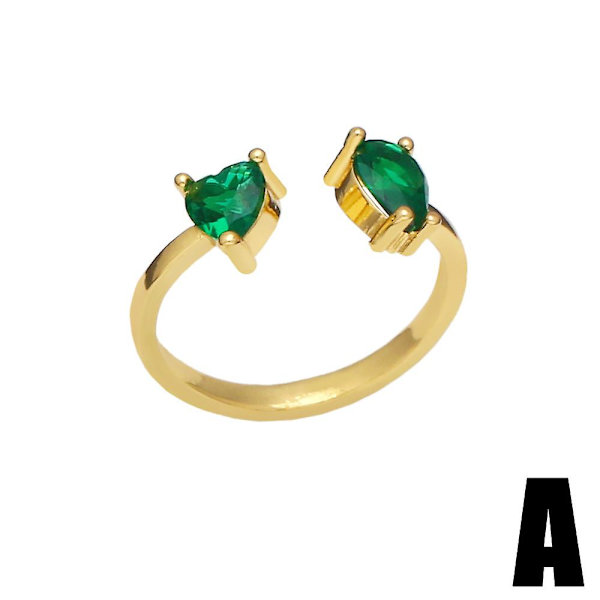 Sormus Vintage Zircon Heart Stud Muotikorut Ac9623