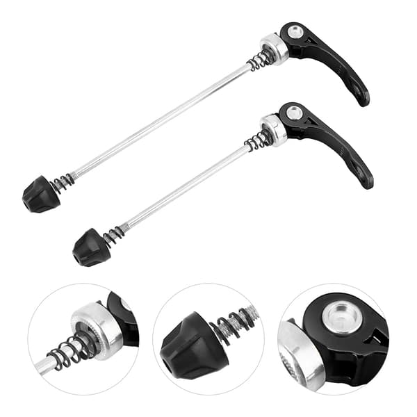 Mountainbike Quick Release Spyd Sæt Forreste Bageste Aksel Sort 1 Par