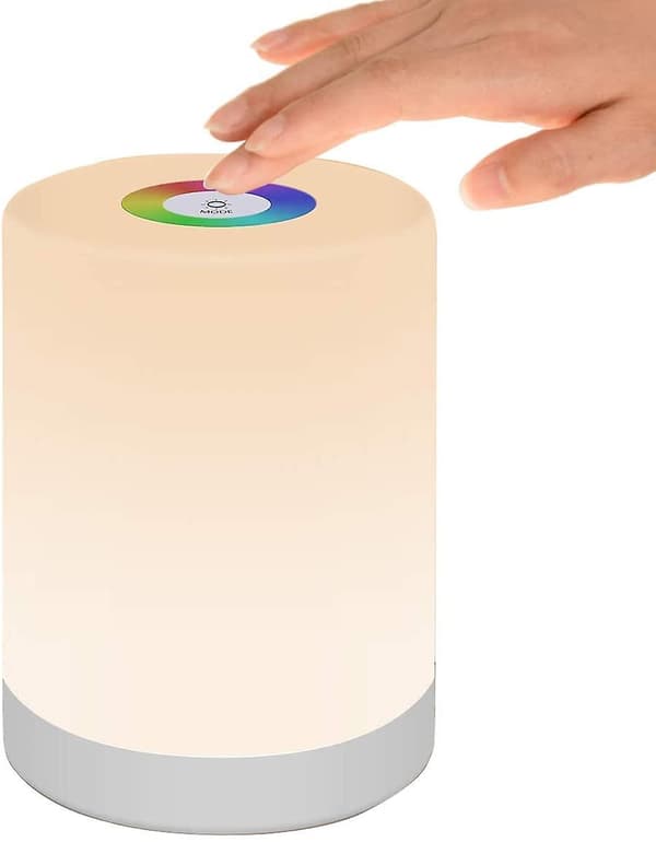 LED nattlys, smart nattbordslampe, berøringskontroll