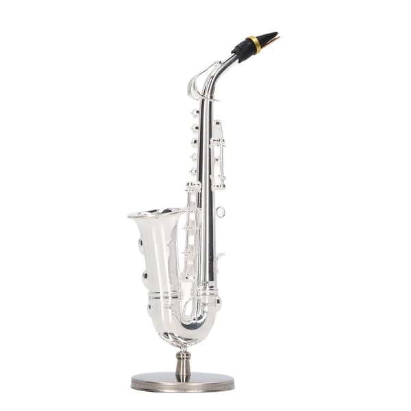 Altsaksofonpynt Mini Saksofondekorasjon Musikkinstrumentmodell Gave med Askebunn 14cm