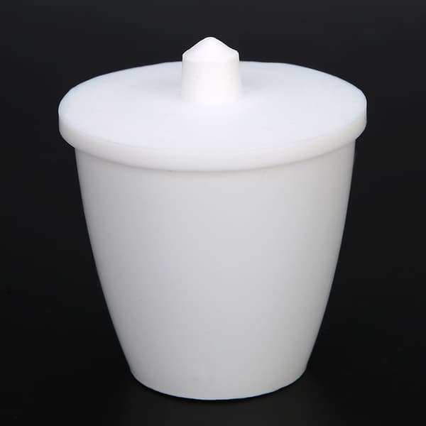 Laboratoriedigel Høyformet PTFE-digelkopp med lokk Eksperimentmaterialer 30ml
