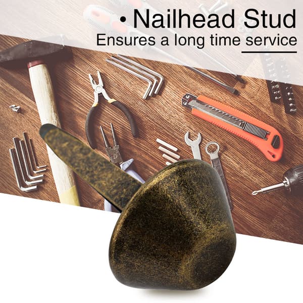 Læderhåndværk Tilbehør - 50 stk Messing Konfødder Nailhead Stud Spike (15 mm)