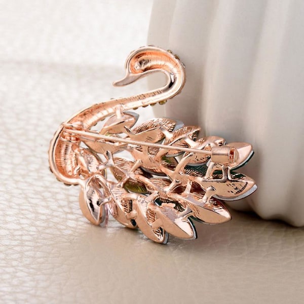 Rhinestones Crystal Swan Brosch Pins Smycken För Kvinnor Flickor Prom Scarf Accessoarer
