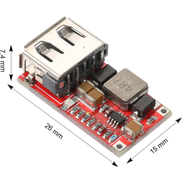 DC DC Buck -muunnin Asennusmoduulin power Step-up-moduuli DC3-15 V - 5 V säädettävä jännitteensäädin