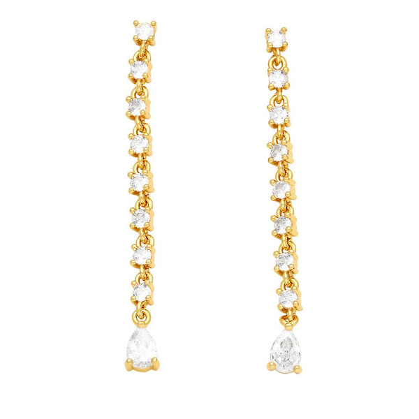 Øredobber Vintage Zircon Tassels Motesmykker Ac9863 white