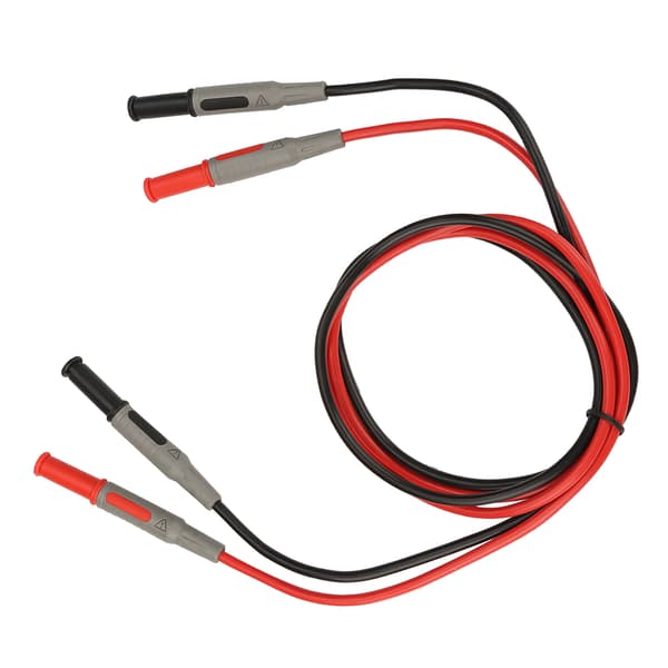 4 mm bananpluggtestledning, rak till rak, formsprutad, multimeterkabel (P1032)