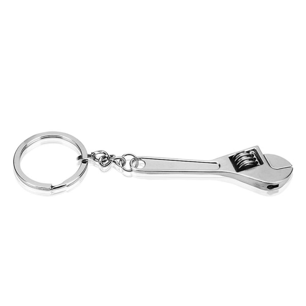 Mini zinklegeringsnøgle nøglering Justerbar skruenøgle nøglering metal nøglering