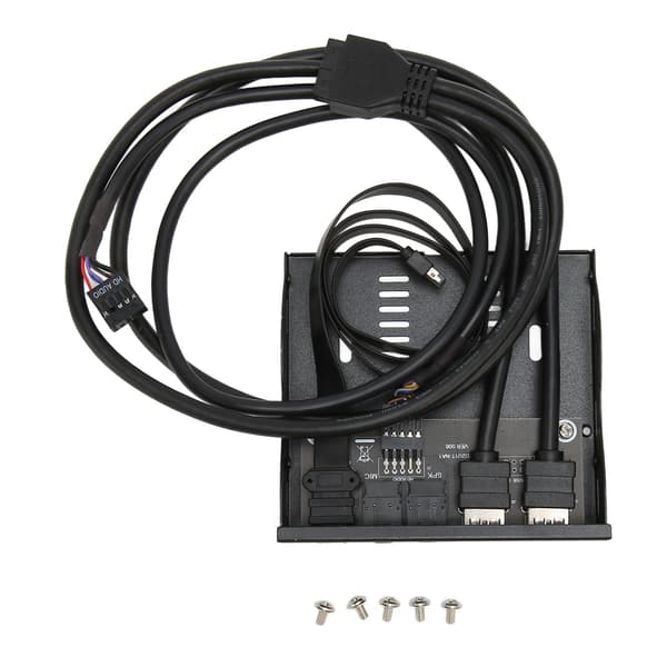 USB 3.2 Hub 10Gbps Frontpanel Plug and Play Jernkabinett Diskettstasjonsleser Kompatibel med Windows og Linux