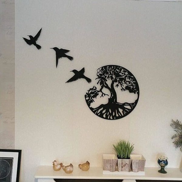 Metal Vegg Art, Tree Of Life Art, Metal Tree Family Sign, Veggdekor, Home Decor