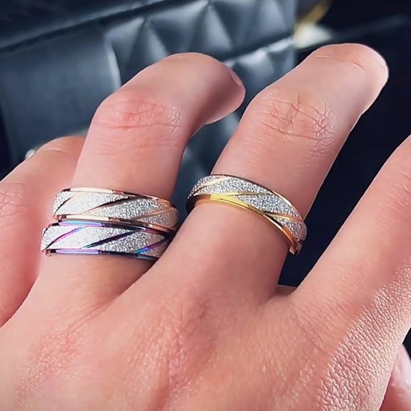 Lady Finger Ring Hieno hip-hop-tyylinen unisex kannettava rystysormus juhliin Rose Gold US 7