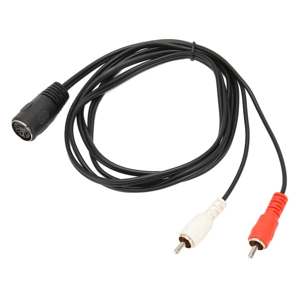 DIN 7-pin hun til dobbelt RCA han-kabel 1,5 m fleksibel plug and play-lydadapter