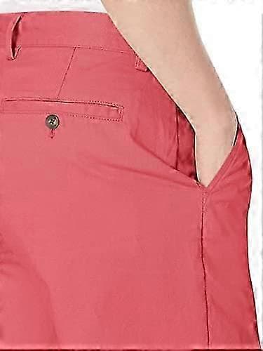Chinoshorts för män, khaki Rose Red 36