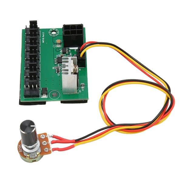 PWM Fläkthubb 8-vägs PC-fläkthastighetskontroller 12V DC 300mm kabel för 2 3 4-stifts PC-fläktar
