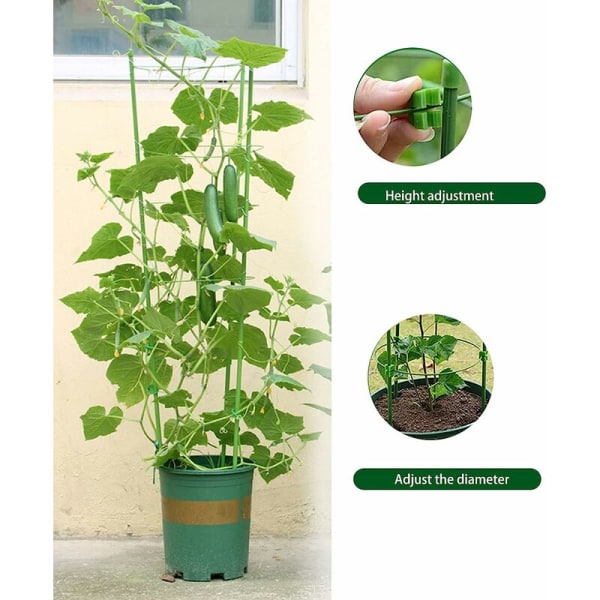 STK Stabilt tomatbur, plantestativ Stålring til planter 3 justerbare ringe til have, altan, klatreplanter, blomster og grøntsager i potter, 45
