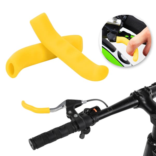 1 par foldbart mountainbike styr silikone skridsikkert greb gul