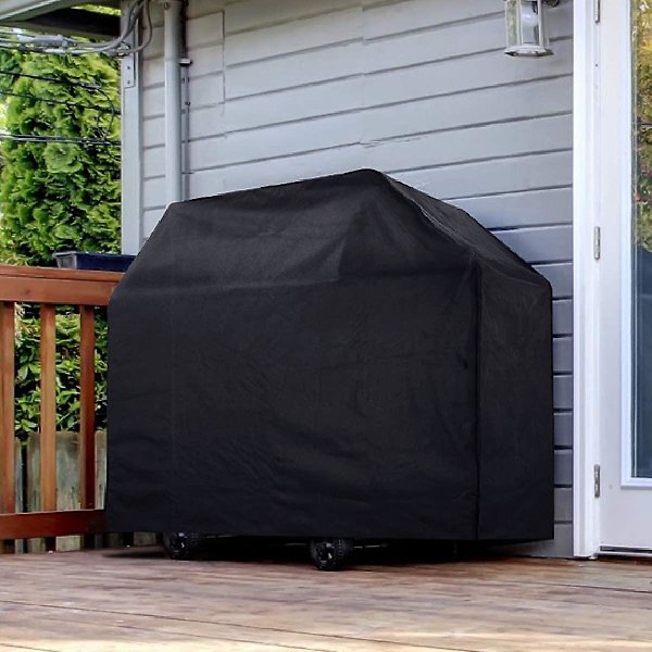 Vanntett grilldeksel Bbq Presenning Grilltrekk med oppbevaringspose for anti-uv Støvtett Fuktsikker (100 X 60 X 150)