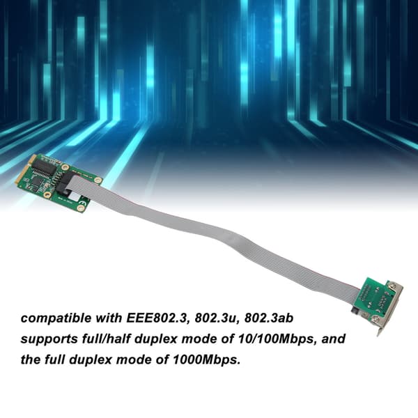 Mini PCIe Netværkskort 10 100 1000Mbps Auto Adaptiv Stabil RJ45 LAN til Stationær Computer