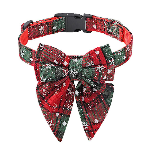 Julhundhalsband med rosett, fluga Hund Julhalsband julklapp till