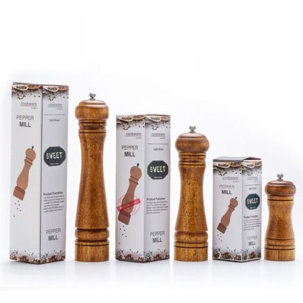 Salt- og peberkværn, træsalt- og peberkværn, manuel salt- og peberkværn, justerbar keramisk krydderikværn, salt a