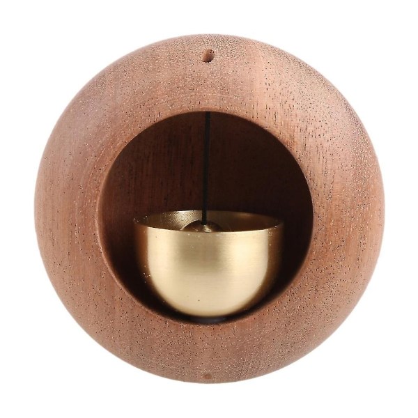 Magnetisk dørklokke Indendørs Udendørs Solid Wood Wind Chime Nem installation Have Black walnut-Ordinary