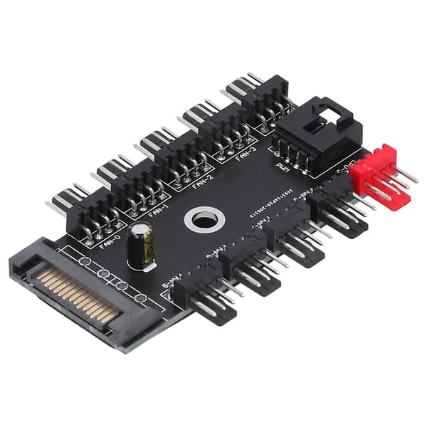 SATA Interface 10-vejs blæserhub hastighedsregulator 4Pin computertilbehør 12V