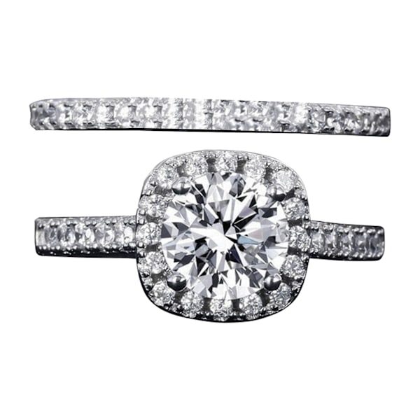 1 par parringe geometriske firkantede rhinestones smykker Udsøgte lyse glansringe til bryllup US 10