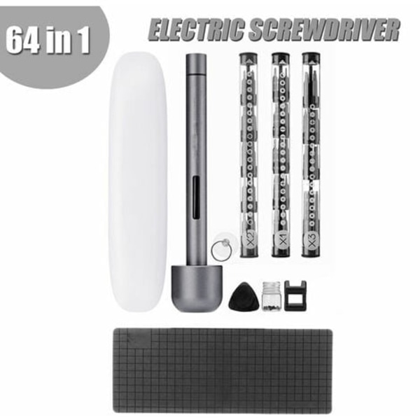 Wowstick 1F+ 64 i 1 elektrisk skruvmejsel sladdlös elektrisk skruvmejsel Litiumjonladdnings LED-ljus - 100 rpm, 1/8 tum