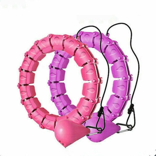 Fitness Smart Hula Hoop 24 Knots Löstagbara Hoops pink
