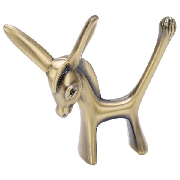 Æsel Ringholder Æsel Figur Holdbar Zinklegering Retro Stil Sikker Ring Organizer Til Ringe Smykker