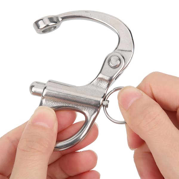 316 Rustfrit Stål Fast Quick Release Snap Hook 70MM til Bjergbestigning Klatring
