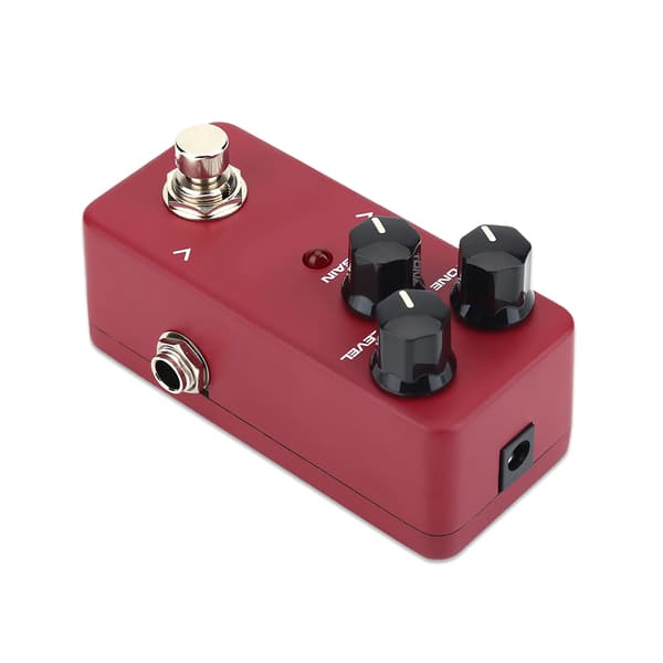 KOKKO FDS2 Mini Gitarr Distortion Pedal i Aluminiumlegering 6,35 mm Jack