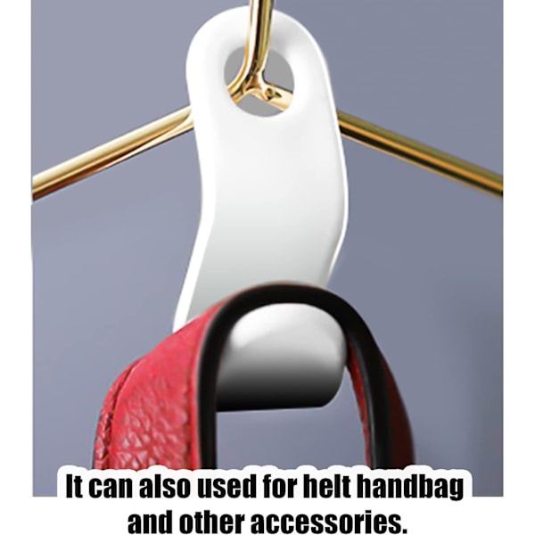 50 st Hängare Anslutningskrok, Heavy Duty Pp Material Cascading Hängkrokar Utrymmesbesparande Flockningskrok Organizer för garderobsskåp (vit)