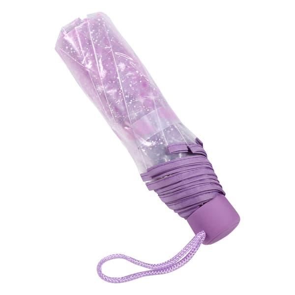 Transparent Sammenfoldelig Paraply Lys Lilla