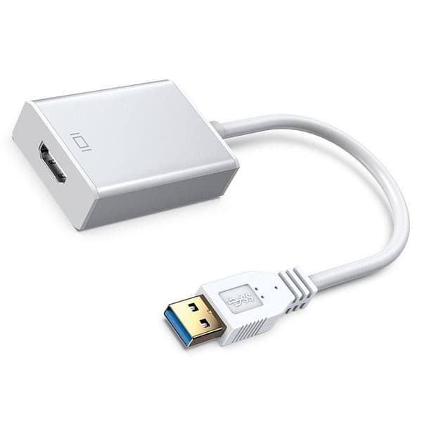 USB 3.0 til HDMI Adapter 5Gbps 1080p HD PC Skærm Adapter Sølv